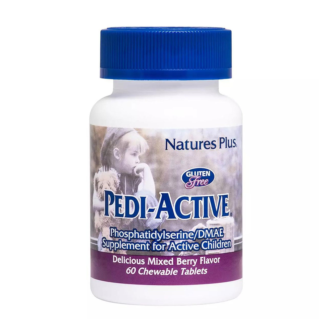 Вітаміни для активних дітей NaturesPlus Pedi-Active зі смаком ягід, 60 жувальних таблеток